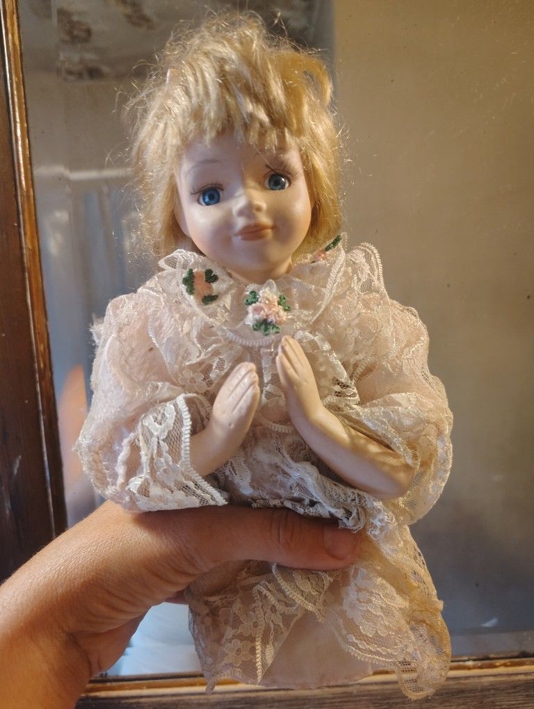 Porcelain Praying Doll