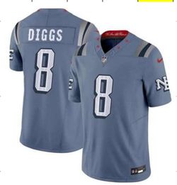 HOT!! Stefon Diggs #8 New England Patriots 2025 Player Name & Number FASTShip
