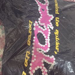 Black And Pink Sp5der Pants 