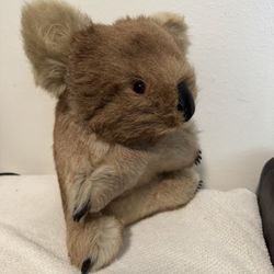 Vintage Large 1970’s Koala Bear Plush Real Kangaroo Fur Australian Souvenir 