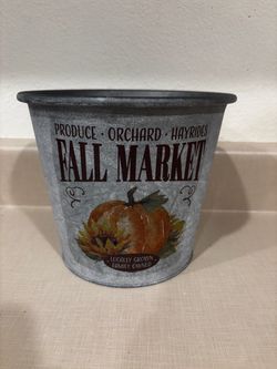 Fall Market Galvanized Metal Bucket