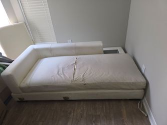 Free: White Leather Chaise Lounge Sofa