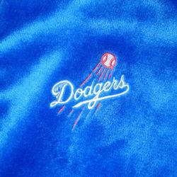 Adult Men's Size L/XL DODGER'S Official MLB Embroidered Velour Robe Royal Blue Excellent Condition PRICE Is Firm Cash Only 