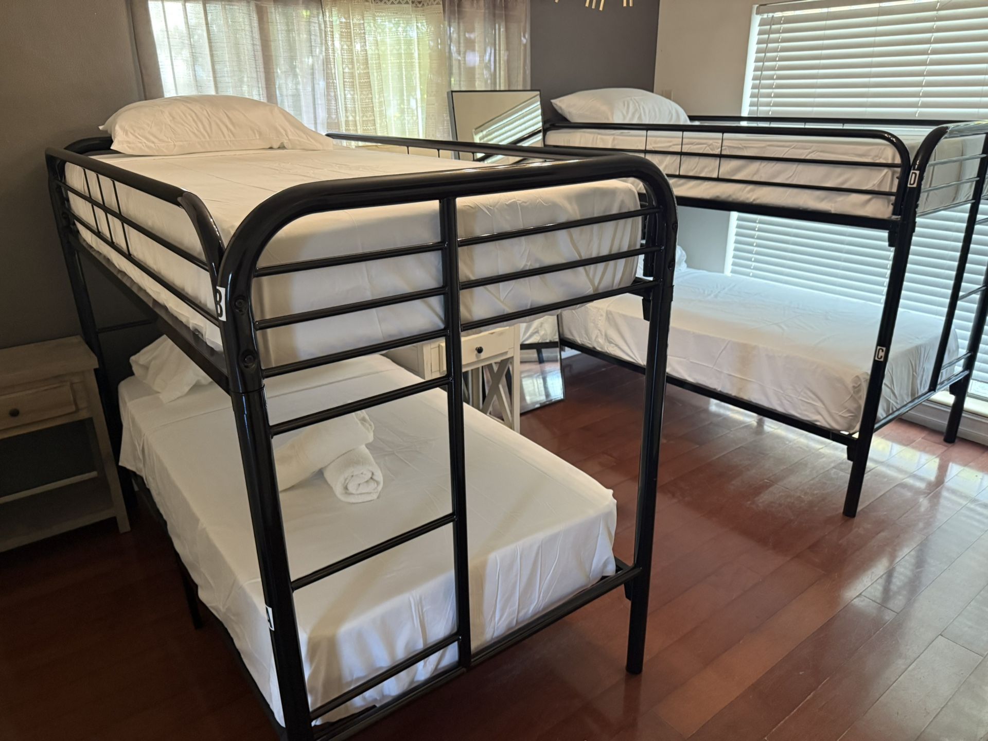 2 Bunk Bed With 4 Mattress All New Furniture And Free Delivery.