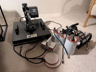 Heat Press Machine with Attachments