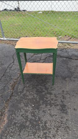 Green Painted Side Table 