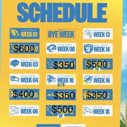 Chargers 2026 Game Tickets