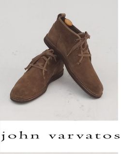 John Vervatos Sued Ankle Boots Sz 10.5