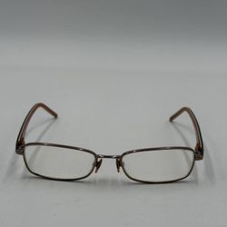 Burberry Rectangular Eyeglasses Frame Brown Metal/Acetate- Italy- 50-16-135