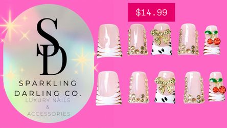 Size M Duck Tip Durable Press On Nails 