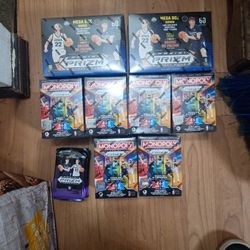 3 Panini Draft Pick Prizm Mega Boxes And 6 Monopoly Panini Prizm Boxes.