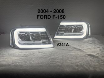 2004 TO 2008 Ford F150 Optic-Tube Projector Headlights - Chrome