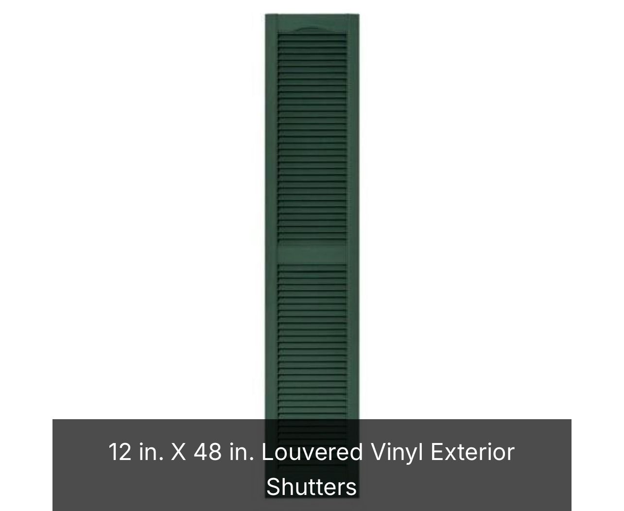 12” By 48”Louvered Vinyl Exterior Shutters