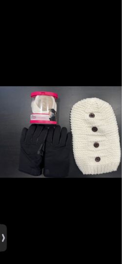 Winter Gloves and Knit Beanie Set