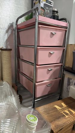 Pink Plastic Drawer