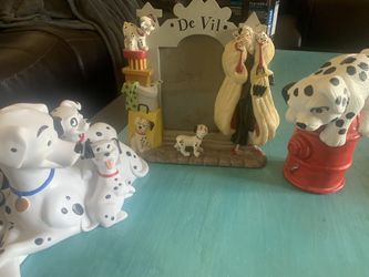 Dalmation Frame and piggy bank. All 3 pieces