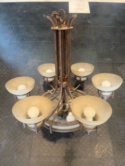 Solid brass chandelier