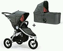 Bumbleride Indie Stroller, with bassinet in grey and coral all attachments included. Selling for less then half price!