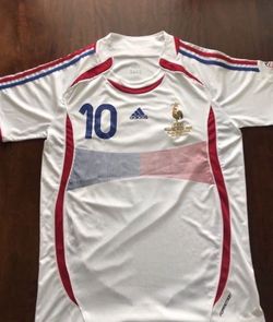 Adidas France Away Soccer Jersey #10 Zidane M