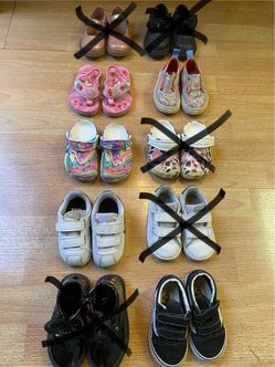 5 Pairs/$20 Toddler Size 5C Vans, Nike, Crocs, Peppa Pig