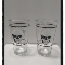 ☠️ Skull Pint Glasses ☠️ Set of 2 *NEW*