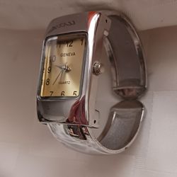 Silver Tone Cuff Watch