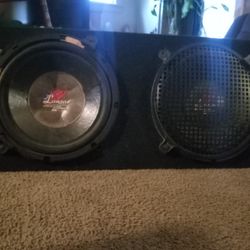 2 12ich Car Speakers With Amp