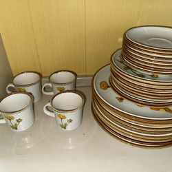 Antique Mikasa Plates And Cups Set