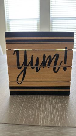Yum Wood Sign