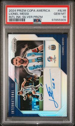 2024 PRIZM COPA AMERICA LIONEL MESSI  INT INK-SILVER PIZM #IILMI GEM MT 10