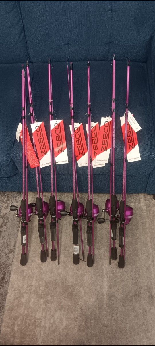 Fishing Rod & Reel Combos Lot Of 7 New