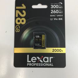Lexar Professional 2000x SD V90 128gb Brand New