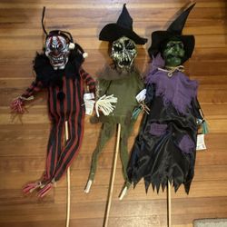 Halloween Stake Props (new) Bundle Set All 3