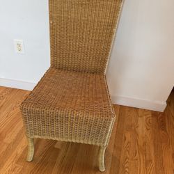 Set of 8 Wicker Dining Chairs 