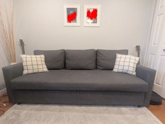 IKEA FRIHETEN 3-seat sleeper sofa in Skiftebo Dark Gray.