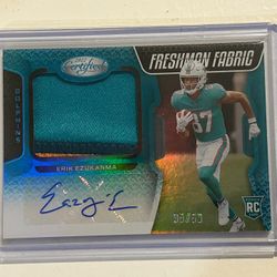 2022 Certified Erik Ezukanma RC Patch Auto /50 COLOR MATCH # 241 Dolphins