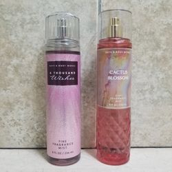 New BBW Cactus Blossom & A Thousand Wishes Body Spray