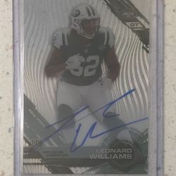 SEATTLE SEAHAWKS Leonard Williams RC Auto Football Trading Card 