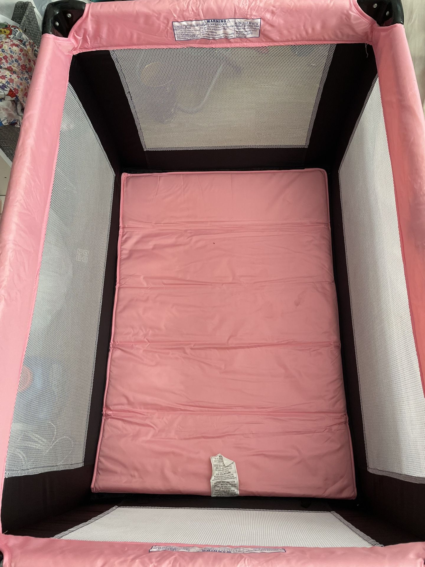 pink bassinet