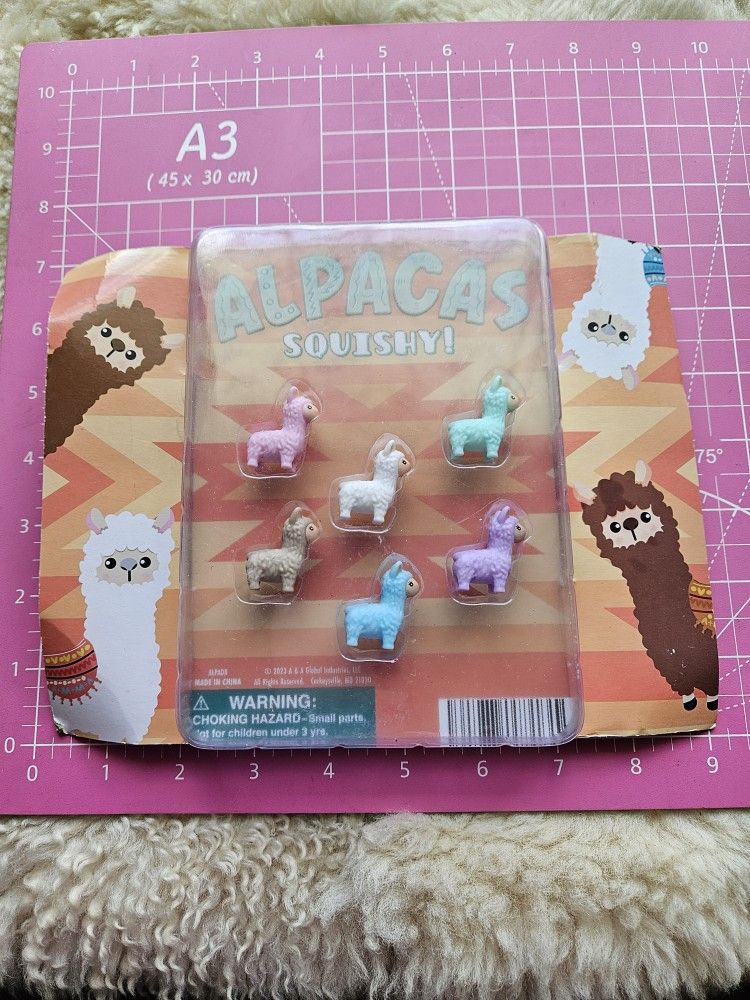 6 Squishy Alpacas In Display Packaging