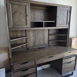 Modern Desk With Hutch