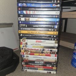 36 dvds with 10 extra burned dvds
