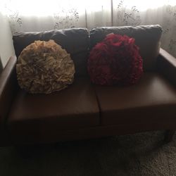 New Tan Leather Couch