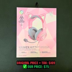 ✅ New | Razer Kraken Kitty V2 Quartz USB Gaming Headset – Stream Reactive RGB