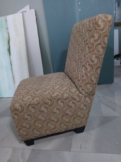 Accent Chair Yellow Tan Family Color Range Very Comfortable Great Size, Does Have A Pen Marking On It