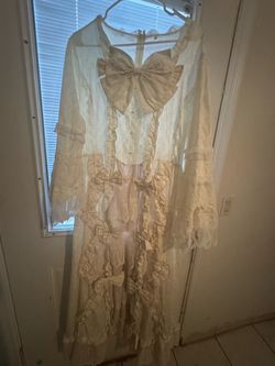 Ivory lace dress for Halloween