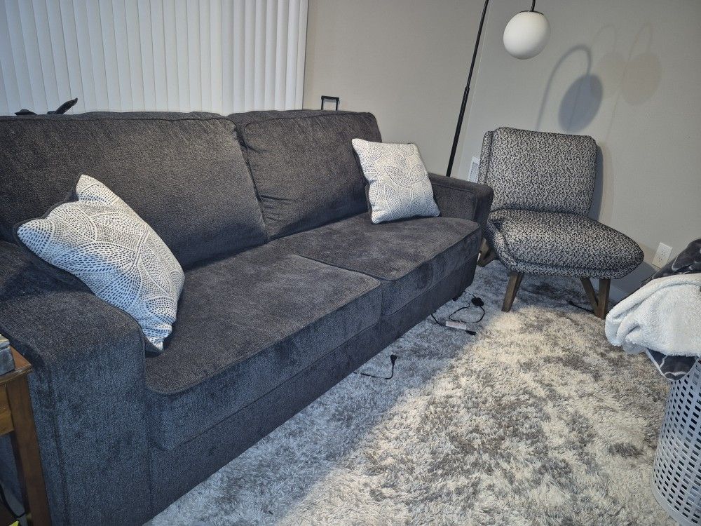 Couch, Chair, Rug, Lamp