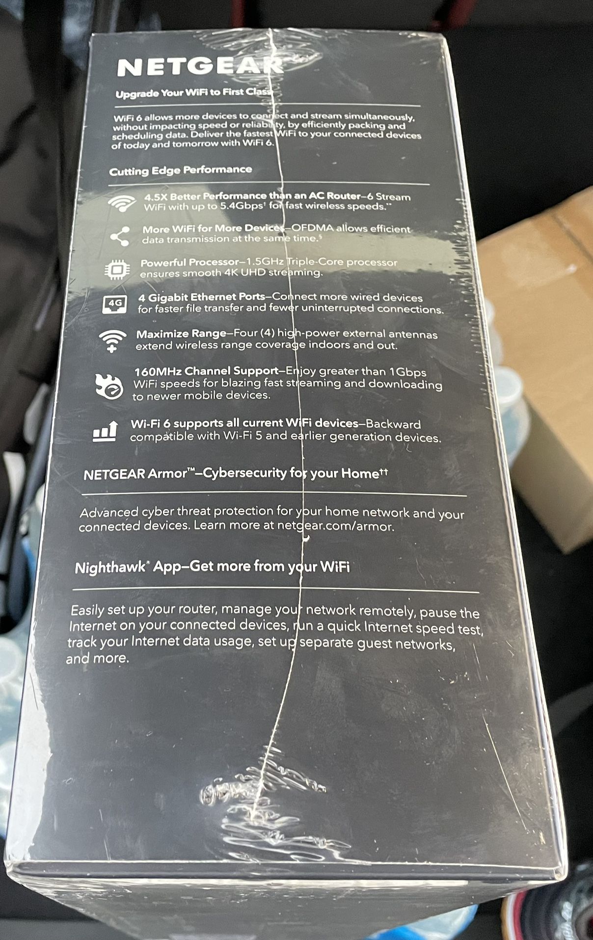 BRAND NEW NETGEAR NIGHTWALK AX 5400 ROUTER FOR SALE