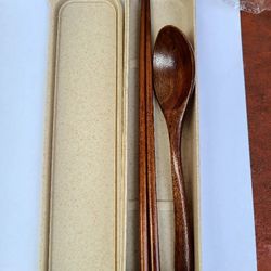 Korean Wooden Chopsticks And Spoon