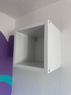 2 White Decor Cubes